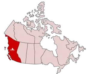 Mapa British Columbia