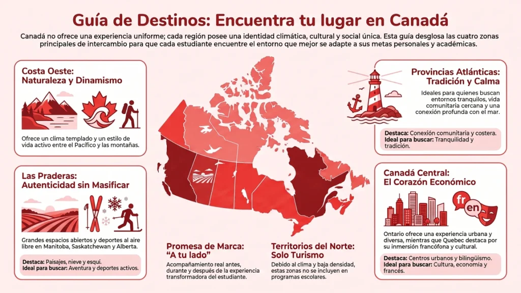 regiones de Canadá para estudiar